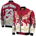 custom arizona diamondbacks winged blaze red white bomber jacket best selling.webp