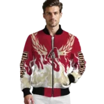 custom arizona diamondbacks winged blaze red white bomber jacket best selling.webp