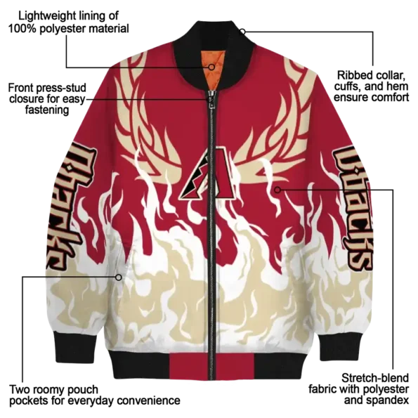 custom arizona diamondbacks winged blaze red white bomber jacket new arrival.webp
