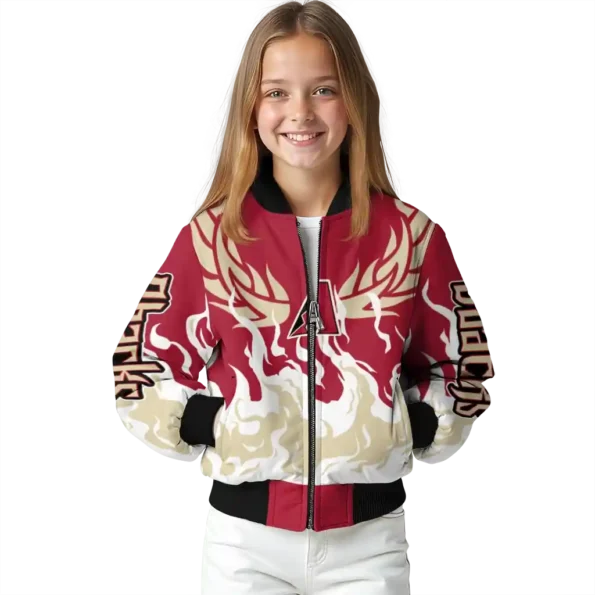 custom arizona diamondbacks winged blaze red white bomber jacket top rated.webp