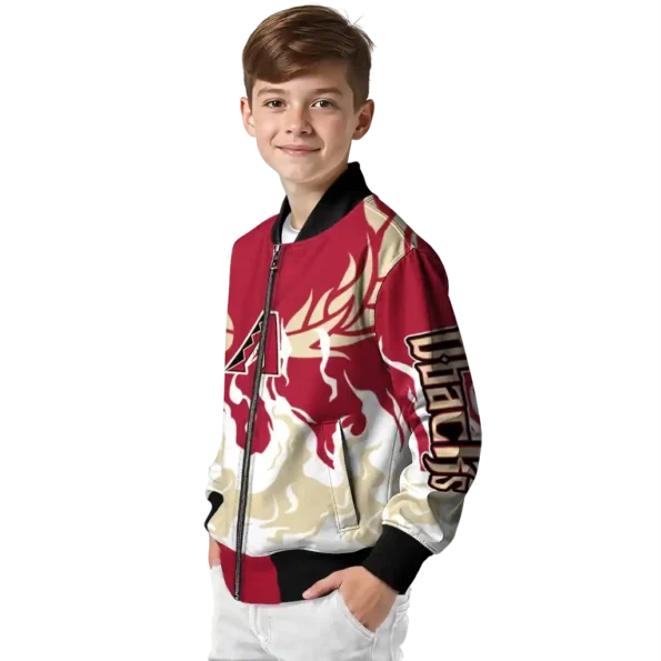 custom arizona diamondbacks winged blaze red white bomber jacket trendy.webp