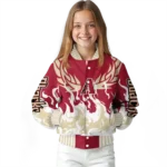 custom arizona diamondbacks winged blaze red white varsity jacket best selling