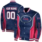 custom atlanta braves power plate navy varsity jacket best selling