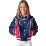 custom atlanta braves power plate navy varsity jacket best selling
