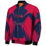 custom atlanta braves spider mark navy red crocs bomber jacket best selling.webp