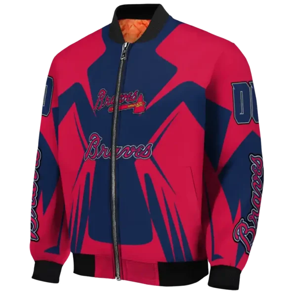 custom atlanta braves spider mark navy red crocs bomber jacket best selling.webp