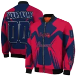 custom atlanta braves spider mark navy red crocs bomber jacket best selling.webp