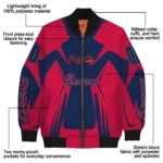 custom atlanta braves spider mark navy red crocs bomber jacket best selling.webp