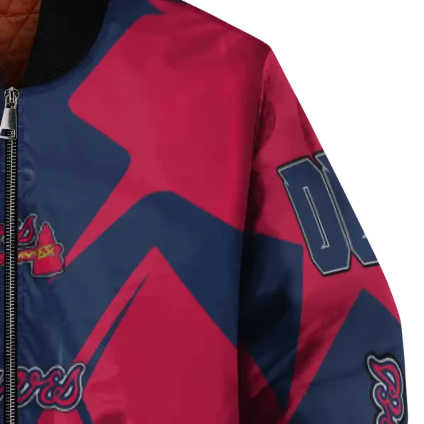 custom atlanta braves spider mark navy red crocs bomber jacket premium grade.webp
