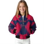 custom atlanta braves spider mark navy red crocs bomber jacket best selling.webp