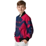 custom atlanta braves spider mark navy red crocs bomber jacket best selling.webp