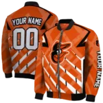 custom baltimore orioles chevron angles orange bomber jacket best selling