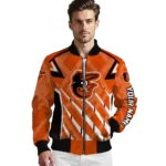 custom baltimore orioles chevron angles orange bomber jacket best selling