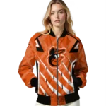 custom baltimore orioles chevron angles orange bomber jacket best selling