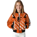 custom baltimore orioles chevron angles orange bomber jacket best selling