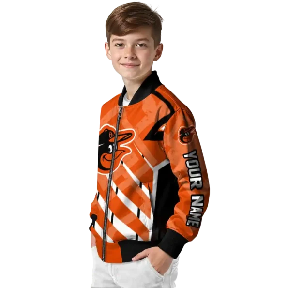 custom baltimore orioles chevron angles orange bomber jacket trendy