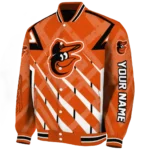 custom baltimore orioles chevron angles orange varsity jacket best selling