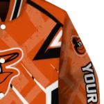 custom baltimore orioles chevron angles orange varsity jacket best selling