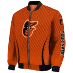 custom baltimore orioles chevron arrow orange bomber jacket best selling