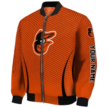 custom baltimore orioles chevron arrow orange bomber jacket best selling