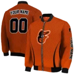 custom baltimore orioles chevron arrow orange bomber jacket best selling