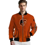 custom baltimore orioles chevron arrow orange bomber jacket best selling
