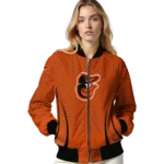 custom baltimore orioles chevron arrow orange bomber jacket best selling