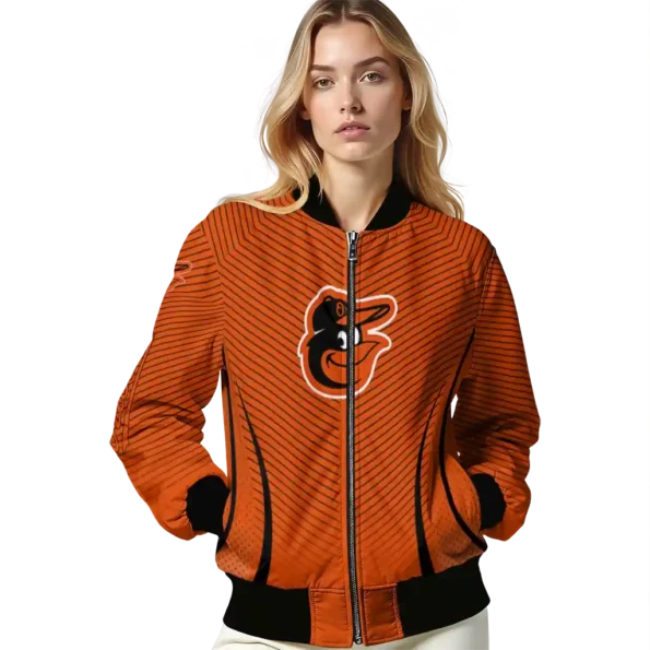 custom baltimore orioles chevron arrow orange bomber jacket latest model