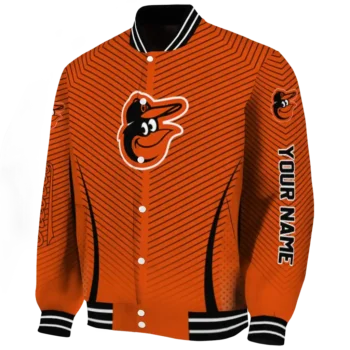 custom baltimore orioles chevron arrow orange varsity jacket best selling