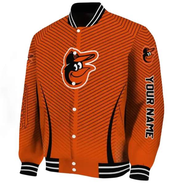 custom baltimore orioles chevron arrow orange varsity jacket best selling