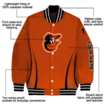 custom baltimore orioles chevron arrow orange varsity jacket best selling