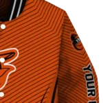 custom baltimore orioles chevron arrow orange varsity jacket best selling
