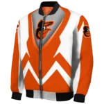 custom baltimore orioles v stripes orange white bomber jacket best selling