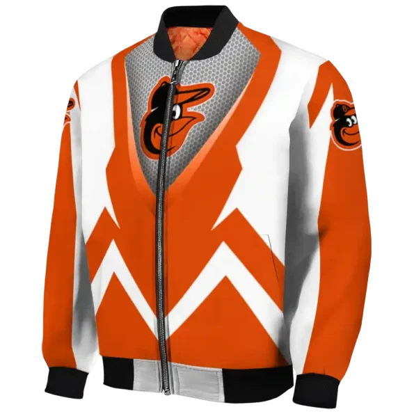 custom baltimore orioles v stripes orange white bomber jacket best selling