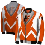 custom baltimore orioles v stripes orange white bomber jacket best selling