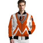 custom baltimore orioles v stripes orange white bomber jacket best selling