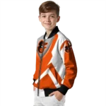 custom baltimore orioles v stripes orange white bomber jacket best selling