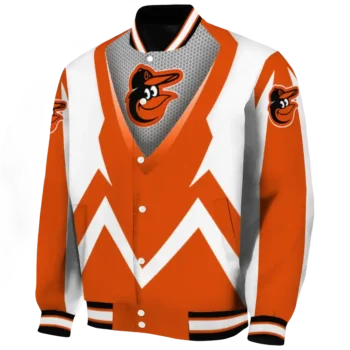 custom baltimore orioles v stripes orange white varsity jacket best selling