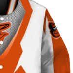 custom baltimore orioles v stripes orange white varsity jacket best selling
