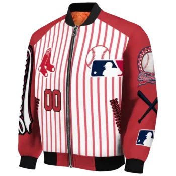 custom boston red sox eagle baseball red white bomber jacket best selling