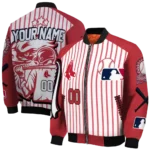 custom boston red sox eagle baseball red white bomber jacket best selling