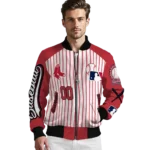custom boston red sox eagle baseball red white bomber jacket best selling