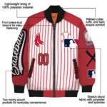 custom boston red sox eagle baseball red white bomber jacket best selling