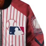 custom boston red sox eagle baseball red white bomber jacket best selling