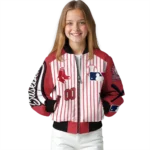 custom boston red sox eagle baseball red white bomber jacket best selling