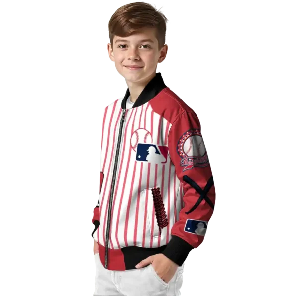 custom boston red sox eagle baseball red white bomber jacket trendy