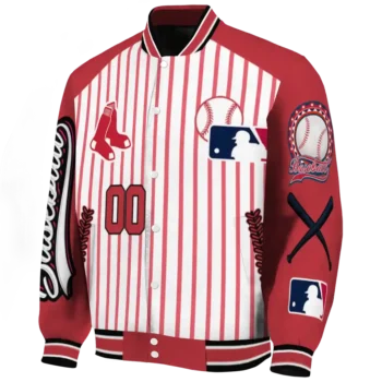 custom boston red sox eagle baseball red white varsity jacket best selling