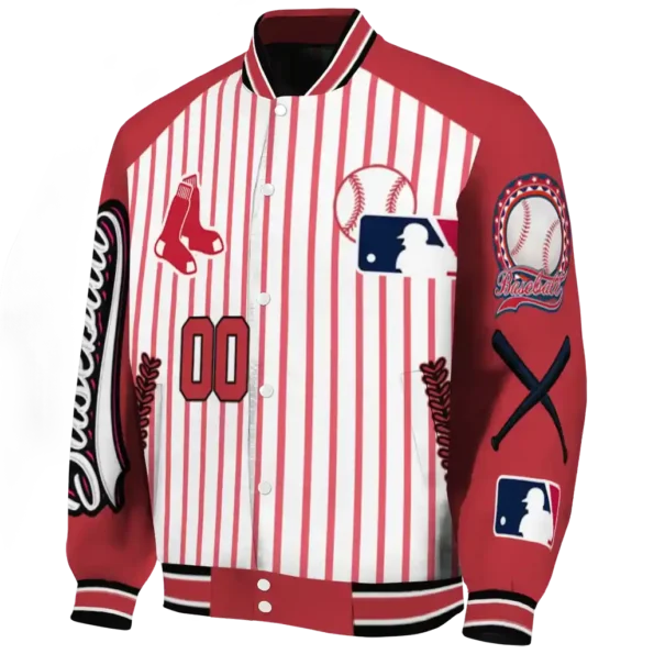 custom boston red sox eagle baseball red white varsity jacket best selling