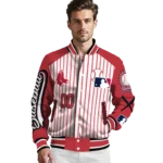 custom boston red sox eagle baseball red white varsity jacket best selling