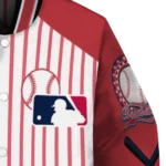 custom boston red sox eagle baseball red white varsity jacket best selling